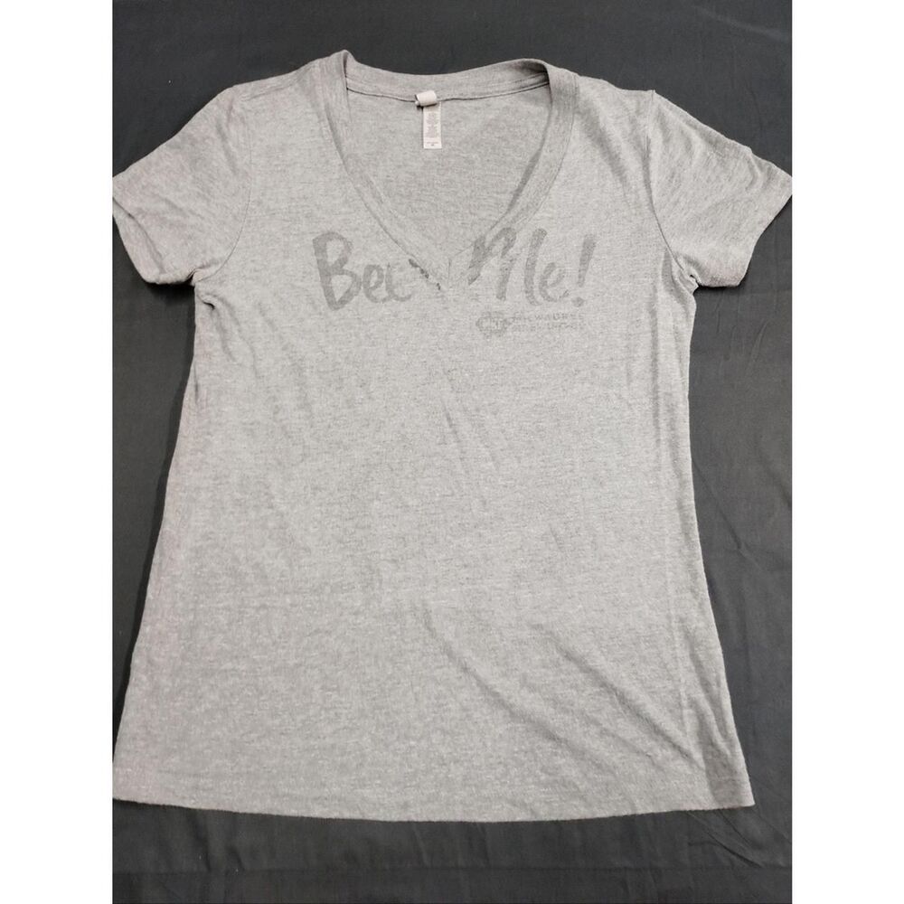 Comfy Milwaukee Brewing Co "Beer Me" Grey V-Neck Party Tee